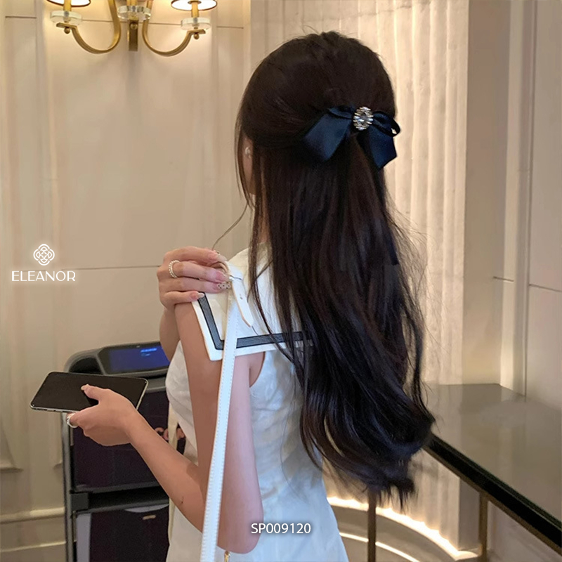 Kẹp tóc nữ Eleanor Accessories hình nơ dáng thả đính đá kẹp tóc nơ tiểu thư phụ kiện tóc 9120
