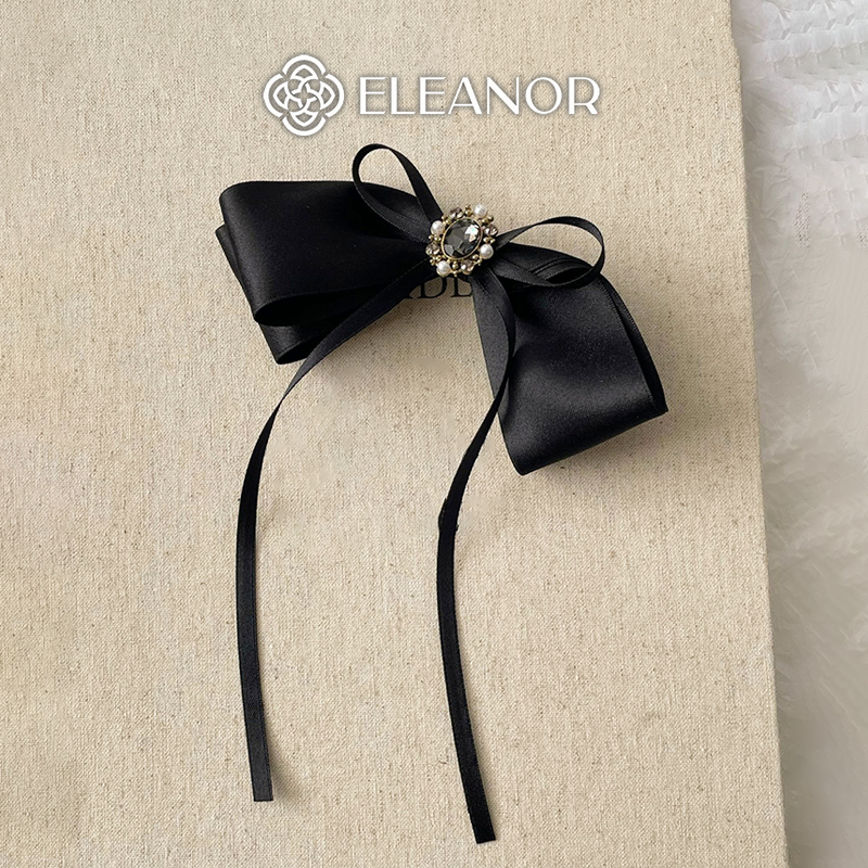 Kẹp tóc nữ Eleanor Accessories hình nơ dáng thả đính đá kẹp tóc nơ tiểu thư phụ kiện tóc 9120