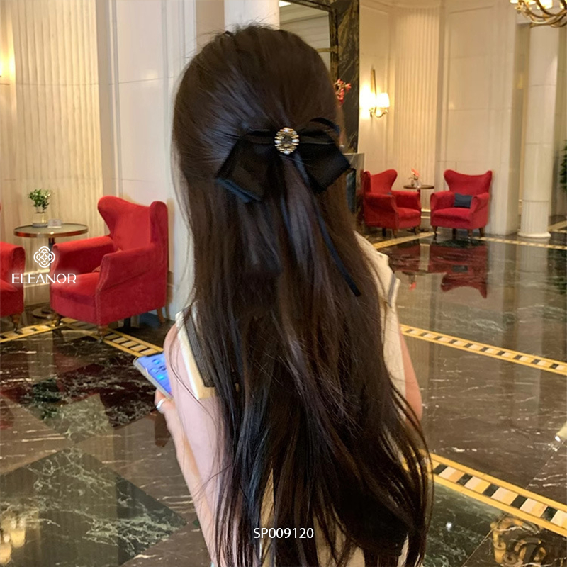 Kẹp tóc nữ Eleanor Accessories hình nơ dáng thả đính đá kẹp tóc nơ tiểu thư phụ kiện tóc 9120