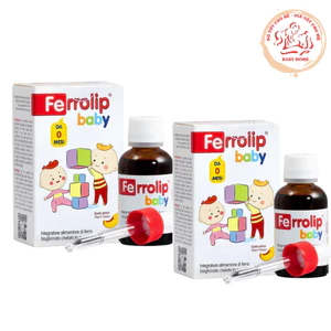 Combo 2 hộp Sắt Siro Ferrolip Baby Vị Đào Thơm Ngon Cho Bé Lọ 30 ML + quà