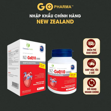 Viên bổ tim NZ CoQ10 Everyday Healt hỗ trợ và phòng các bệnh tim mạch, giảm nguy cơ xơ vữa động mạch và làm tan máu đông