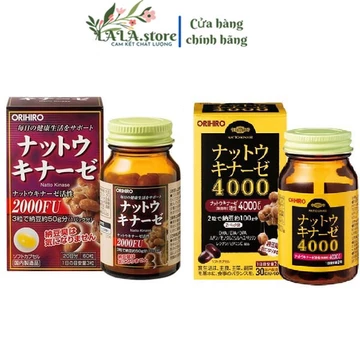 Viên Uống Orihiro Natto Kinase Hỗ Trợ Ngăn Ngừa Tai Biến 60 viên - Nattokinase của Nhật