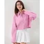 Áo Sơ Mi Croptop Sọc Nữ Tay Dài GILLEE Form Rộng Có Túi Chất Kate Lụa FAS355