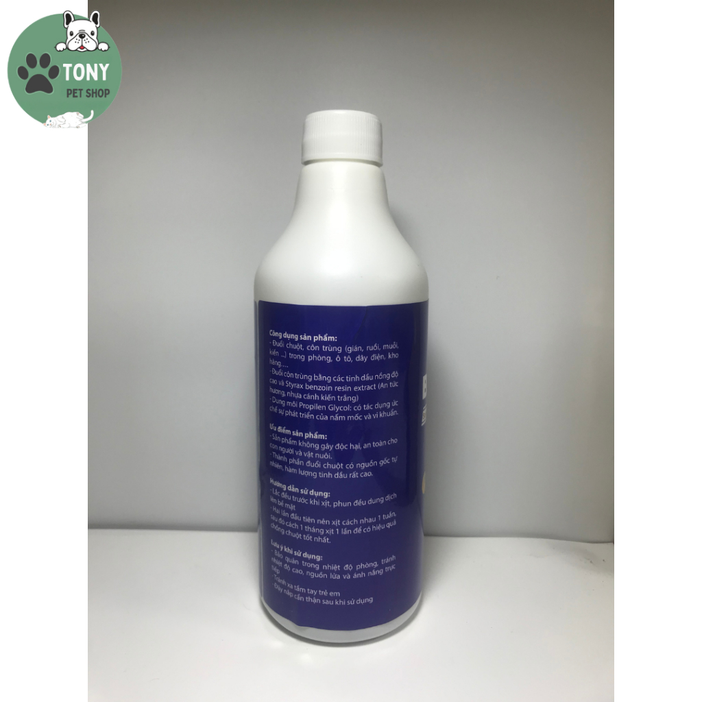 Chai xịt đuổi chuột BIO MAX ,1 chai 500ml, xua đuổi chuột dán côn trùng