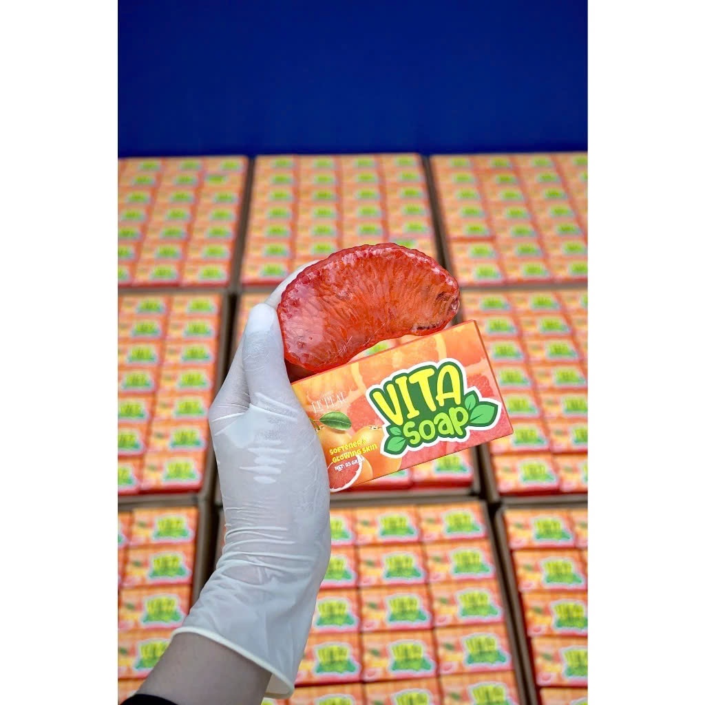 Ảnh Xà phòng bưỡi VITA [1 tặng 1] Soap tắm trắng da mặt, hổ trợ mờ thâm, sáng da body ngừa mụn lưng LE"PEAU  85gr 2