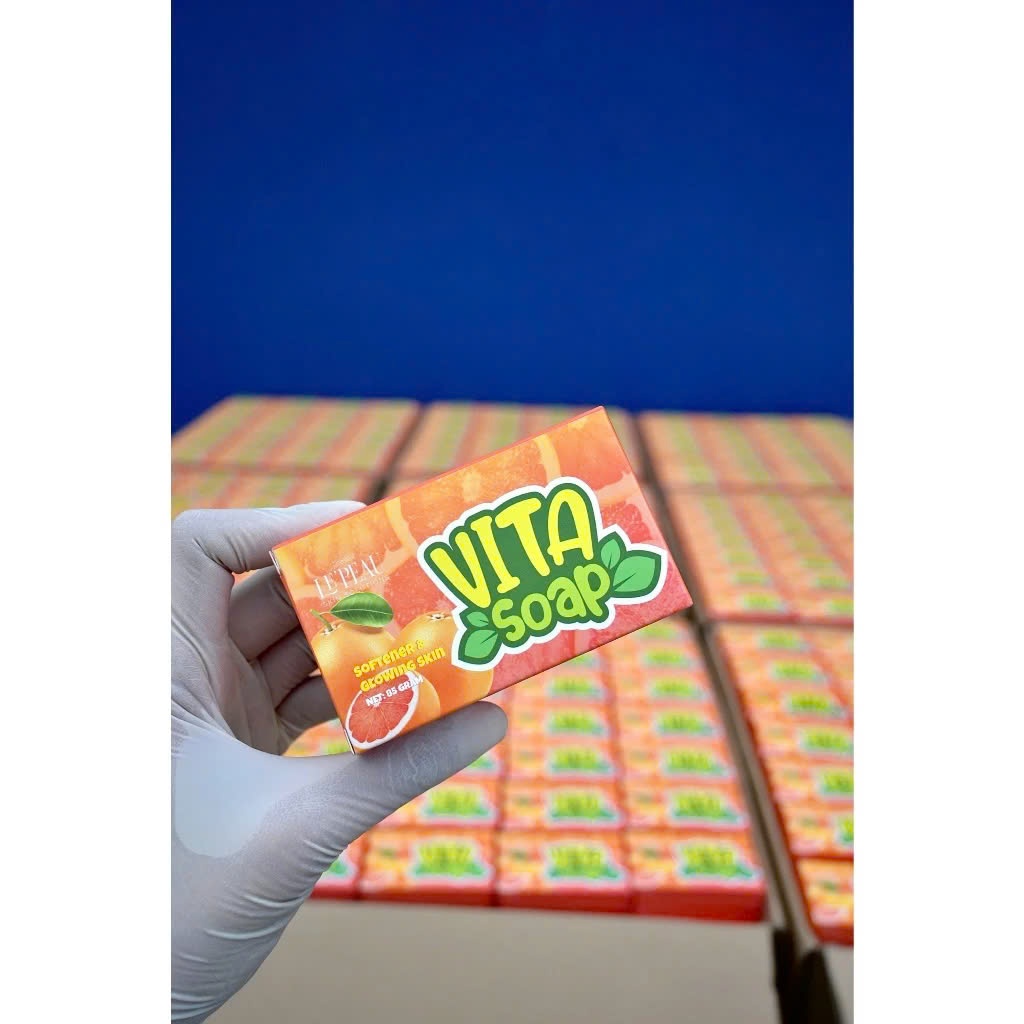 Ảnh Xà phòng bưỡi VITA [1 tặng 1] Soap tắm trắng da mặt, hổ trợ mờ thâm, sáng da body ngừa mụn lưng LE"PEAU  85gr 1