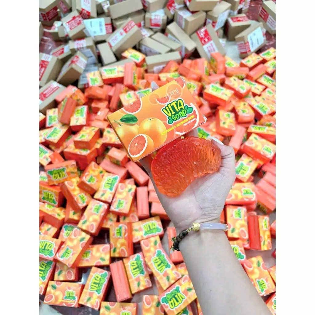 Ảnh Xà phòng bưỡi VITA [1 tặng 1] Soap tắm trắng da mặt, hổ trợ mờ thâm, sáng da body ngừa mụn lưng LE"PEAU  85gr 4