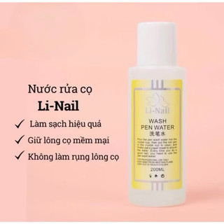 Nước rửa cọ 100ml , nước rửa sạch cọ vẽ gel , không bị chẻ tưa đầu cọ