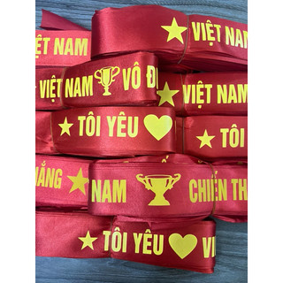 Băng rôn băng đô Tôi Yêu Việt Nam chiến thắng đeo đầu cổ vũ bóng đá đội tuyển quốc gia Việt Nam chào mừng 2/9
