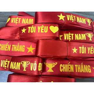 Băng rôn băng đô Tôi Yêu Việt Nam chiến thắng đeo đầu cổ vũ bóng đá đội tuyển quốc gia Việt Nam chào mừng 2/9
