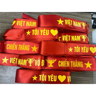 Băng rôn băng đô Tôi Yêu Việt Nam chiến thắng đeo đầu cổ vũ bóng đá đội tuyển quốc gia Việt Nam chào mừng 2/9