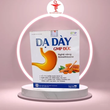 Dạ Dày GMP Đức (hộp 20 gói 10ml) hỗ trợ giảm viêm loét dạ dày trào ngược ợ hơi nóng rát
