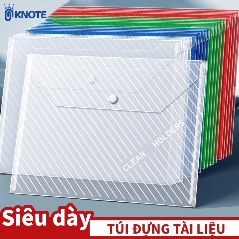 Túi đựng tài liệu KNOTE tệp kẹp hồ sơ clear bag khổ a4 lưu trữ nhiều ...