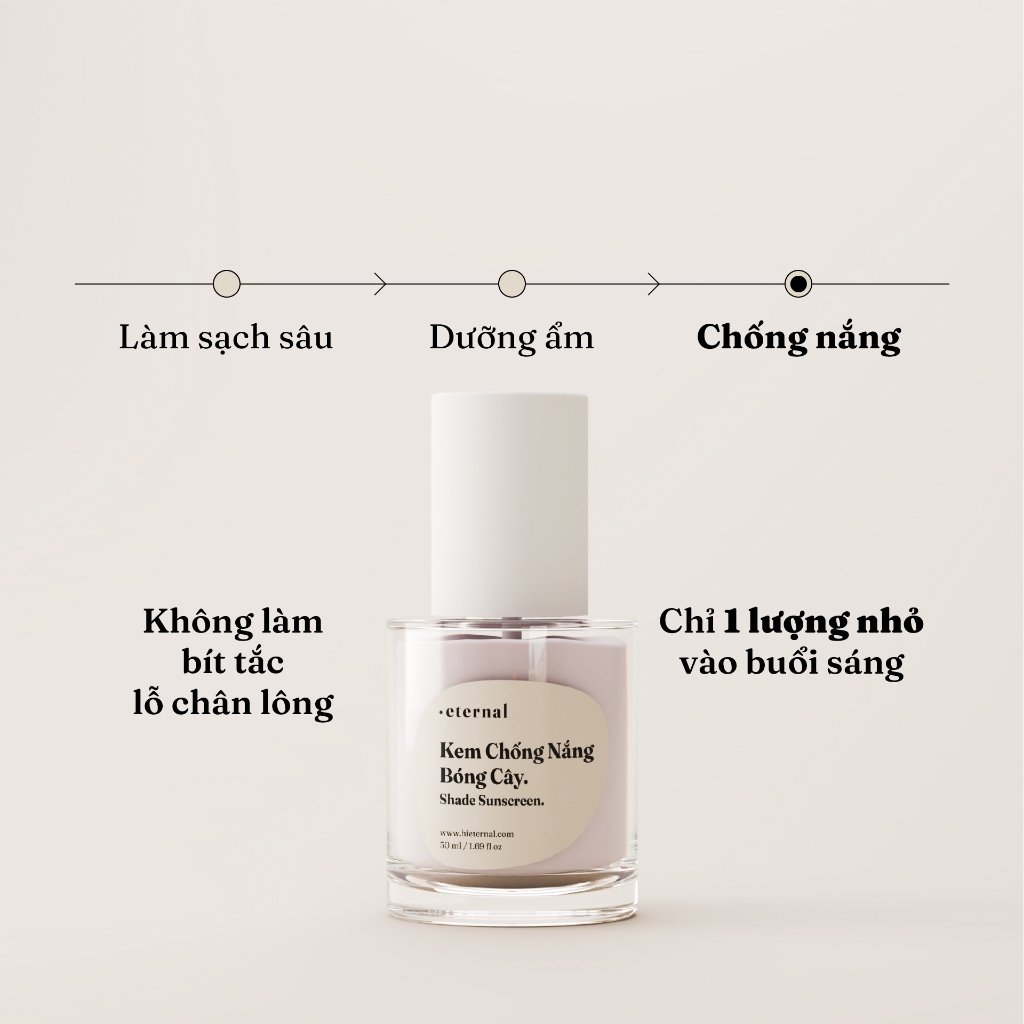 Kem Chống Nắng Bóng Cây Eternal 50ml – Kem Chống Nắng Ngừa Lão Hóa SPF 50 PA+++ Dưỡng Ẩm, Làm Dịu