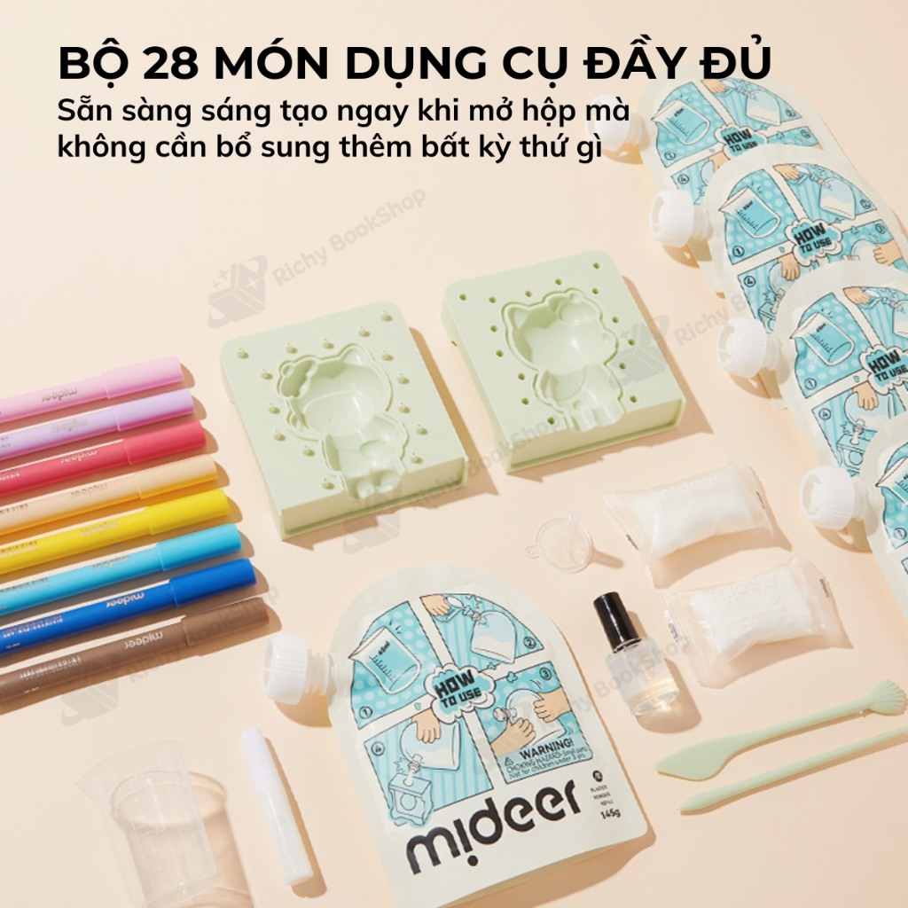 Tô tượng thạch cao mini DIY tự làm cho bé Mideer Plaster Artisan Art Kit
