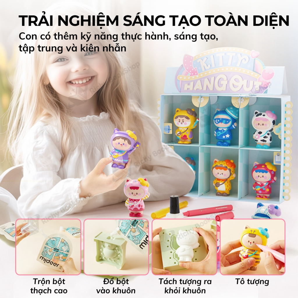 Tô tượng thạch cao mini DIY tự làm cho bé Mideer Plaster Artisan Art Kit