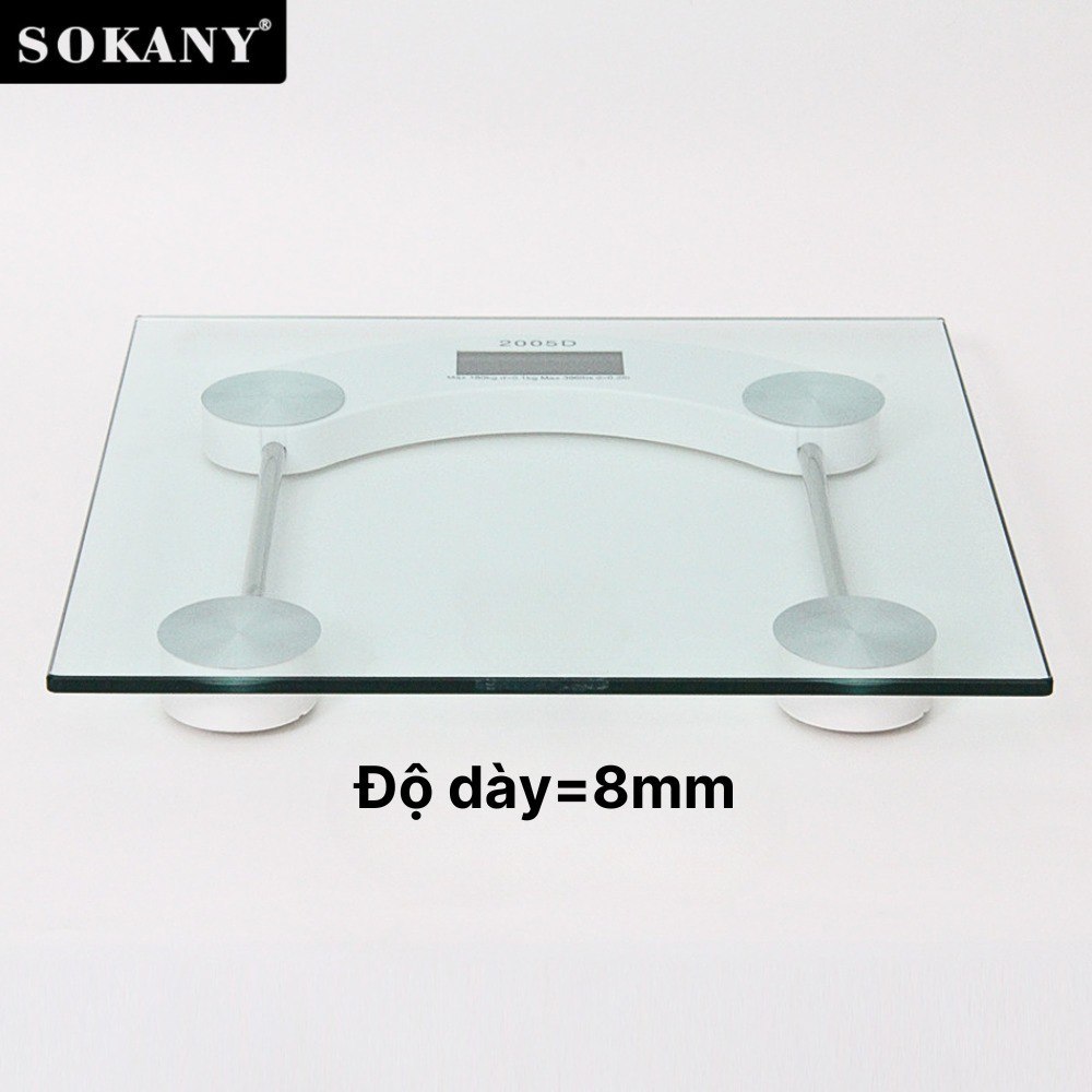 Ảnh Cân sức khỏe điện tử SOKANY SK-19030 mặt kính trong suốt chịu lực đến 180kg 2