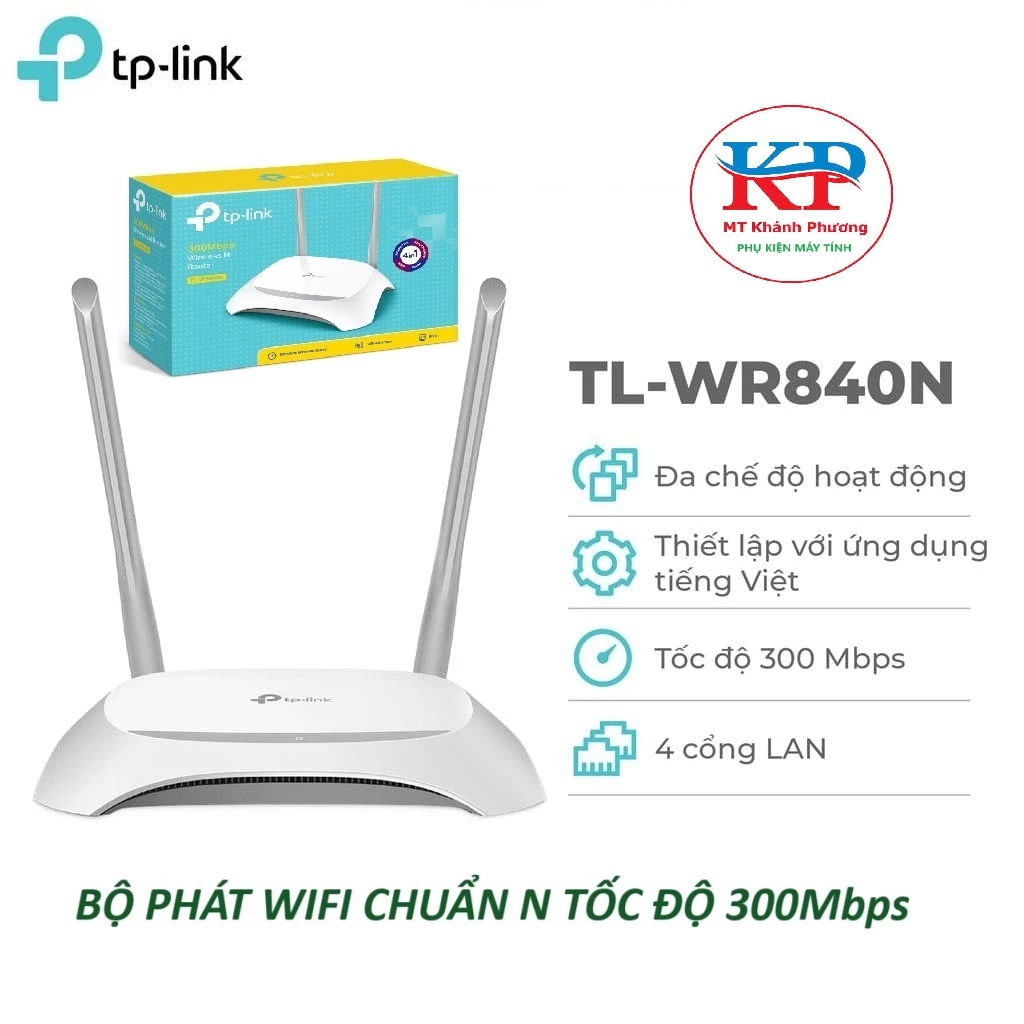 Bộ phát wifi TP-Link 840N TL-WR840N Wireless N300Mbps - Mới 100% Chính ...