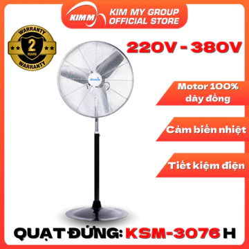 Quạt Đứng Công Nghiệp KSM-3076H 525W - Quạt Công Nghiệp Công Suất Lớn - Chính Hãng Dasin