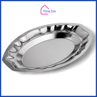 Đĩa né, Dĩa bò né, Đĩa hấp cá, Dĩa Hột Xoài  inox cao cấp, độ dày 0.5mm - Phương Trang