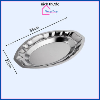 Đĩa né, Dĩa bò né, Đĩa hấp cá, Dĩa Hột Xoài  inox cao cấp, độ dày 0.5mm - Phương Trang