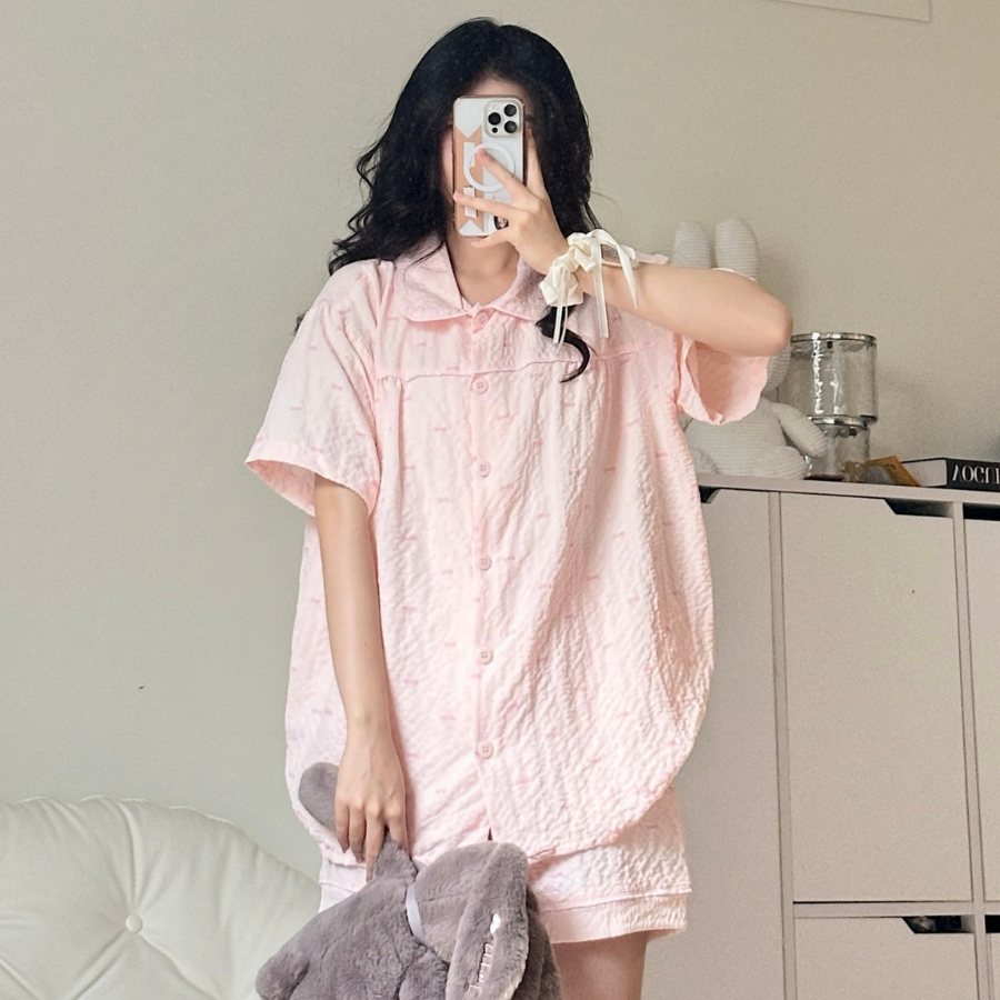 Hồngbby nhạt nơ hồng