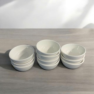 Bộ 5 Chén Nước Chấm Sứ Trắng Mini, Bát Chấm Nhỏ Đựng Gia Vị, Nước Mắm, Xì Dầu, Muối Tiêu
