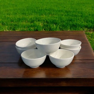 Bộ 5 Chén Nước Chấm Sứ Trắng Mini, Bát Chấm Nhỏ Đựng Gia Vị, Nước Mắm, Xì Dầu, Muối Tiêu