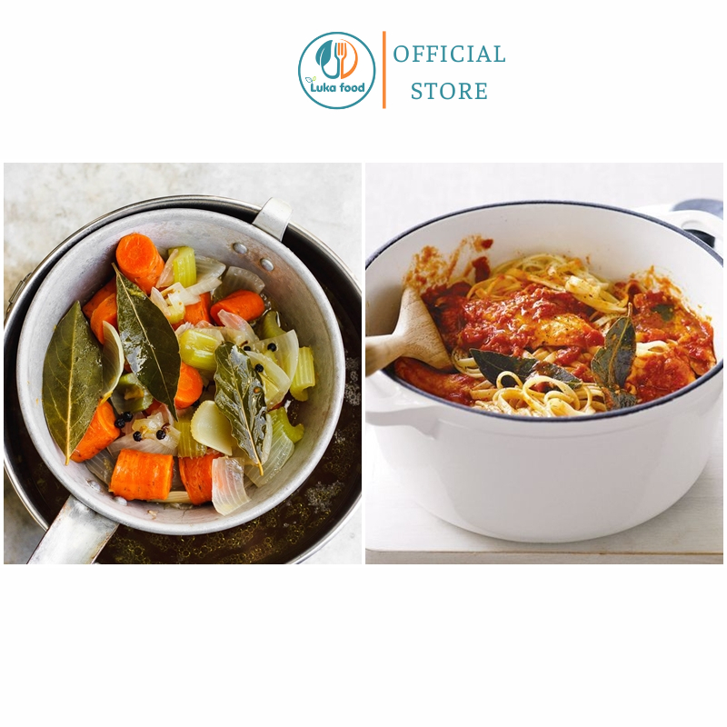 Lá Nguyệt Quế Sấy Khô 50g - Gia Vị Nấu Bò Kho, Cà Ri, Mì Ý Thơm Ngon, Khử Mùi Tanh Hiệu Quả Luka Food