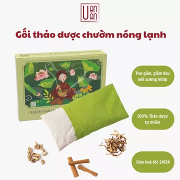 Gối Chườm Nóng Thảo Dược Vạn An, Túi Chườm Thảo Dược Đa Năng Giảm Đau Mỏi Thư Giãn