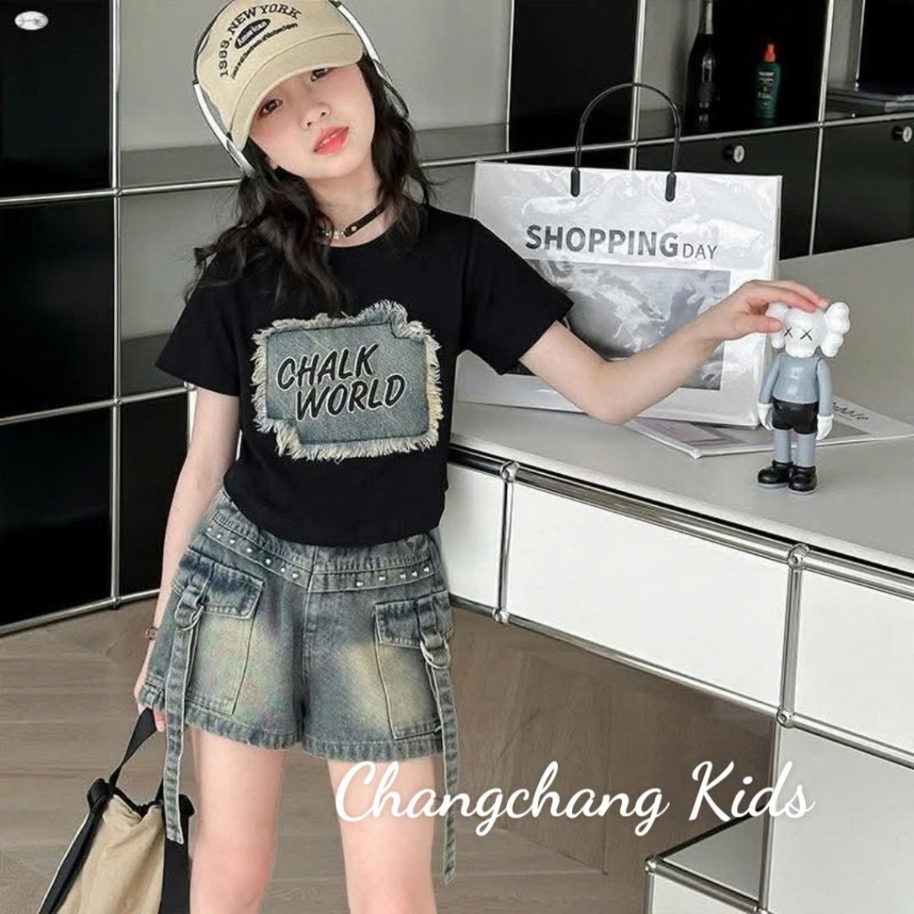 SALE LỚN Sét bé gái quần jean áo thun phong cách cá tính cho mẹ và bé gái 3-14 tuổi