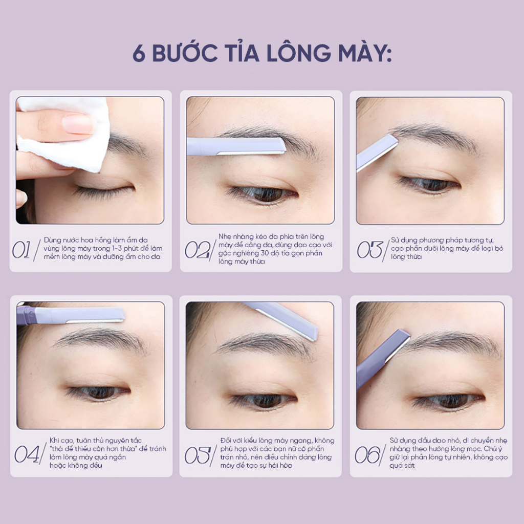 Dao cạo lông mày hai đầu Amortals dao tỉa lông mày tiện lợi không gỉ an toàn cho da Mỹ Phẩm | BigBuy360 - bigbuy360.vn