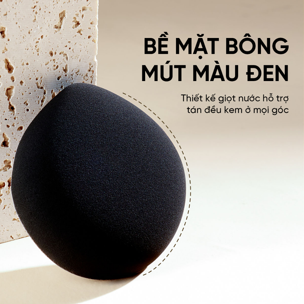 Bông Mút Trang Điểm Đen Cao Cấp Amortals, Hạn Chế Hút Nền, Mút To Và Dày, Độ Đàn Hồi Cao Giúp Lớp Nền Mịn Mướt | BigBuy360 - bigbuy360.vn