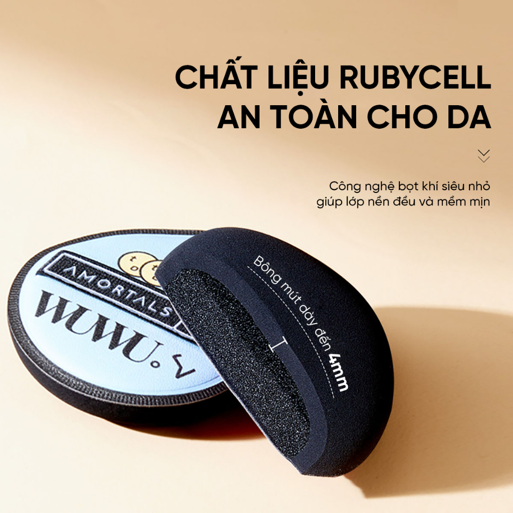 Bông Mút Trang Điểm Đen Cao Cấp Amortals, Hạn Chế Hút Nền, Mút To Và Dày, Độ Đàn Hồi Cao Giúp Lớp Nền Mịn Mướt