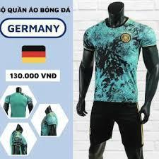 Bộ quần áo bóng đá đức xanh in tên số theo yêu cầu-Áo bóng đá,đồ đá banh chất liệu thun, mè