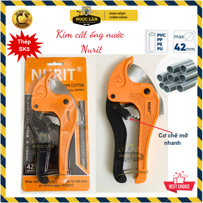 [Freeship] Kìm cắt ống nước, cắt ống nhựa PVC 42mm Nurit
