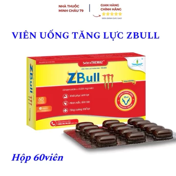 Zbull MEX THEMAZ - Viên Tăng Lực Nhân Sâm Tỏi Đen khôi phục sinh lực, minh mẫn tỉnh táo (hộp 60v)
