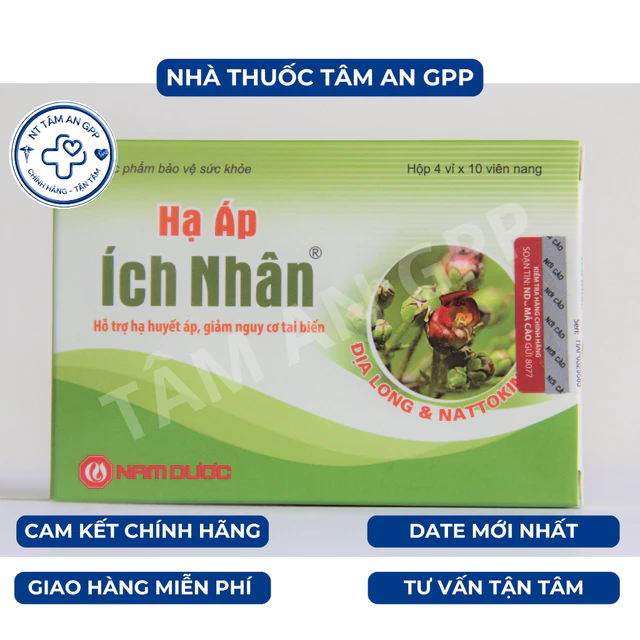 Hạ áp ích nhân - Hỗ trợ hạ, duy trì ổn định huyết áp, ngăn ngừa tai biến-Chính hãng - Date 2029 mới nhất