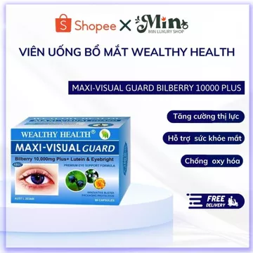 Viên Uống Bổ Mắt Wealthy Health Maxi-Visual - Viên Dầu Cá Bổ Sung Vitamin A Chăm Sóc Mắt Cho Người Lớn