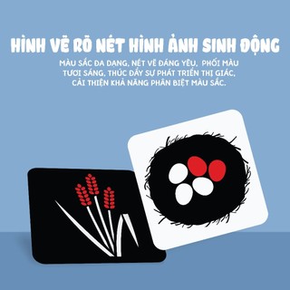 Sách - Thẻ Siêu Kích Thích Thị Giác Cho Trẻ Sơ Sinh - Thẻ Chi Tiết Đen Trắng