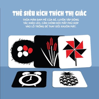 Sách - Thẻ Siêu Kích Thích Thị Giác Cho Trẻ Sơ Sinh - Thẻ Chi Tiết Đen Trắng