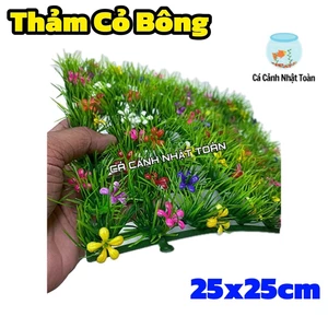 THẢM CỎ NHÂN TẠO CÓ BÔNG TRANG TRÍ HỒ CÁ NON BỘ 25X25CM