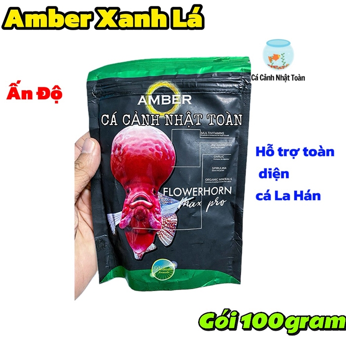 THỨC ĂN CÁ LA HÁN AMBER ẤN ĐỘ FLOWERHORN MAX PRO HỖ TRỢ TOÀN DIỆN 100G