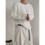 <<Có sẵn>> 004 Áo dệt kim phủ lông mềm tay dài cổ tròn phong cách Hàn quốc dành cho nam nữ unisex sành điệu mùa thu đông