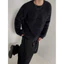 <<Có sẵn>> 004 Áo dệt kim phủ lông mềm tay dài cổ tròn phong cách Hàn quốc dành cho nam nữ unisex sành điệu mùa thu đông