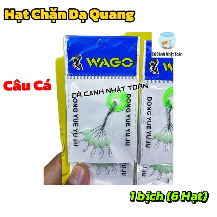 HẠT CHẶN PHAO DẠ QUANG CÂU CÁ 1 NÚT 6 HẠT WAGO