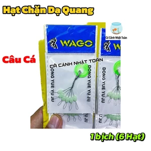 HẠT CHẶN PHAO DẠ QUANG CÂU CÁ 1 NÚT 6 HẠT WAGO