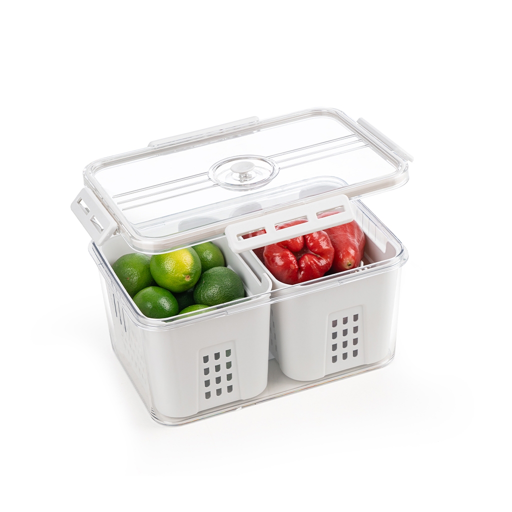 Hộp Đựng Thực Phẩm Chia 2 Ngăn Chính Hãng Việt Nhật (mã 6570)