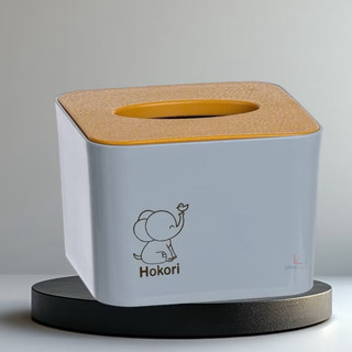 Hộp Đựng Giấy Để Bàn Nắp Nhựa Giả Gỗ, Hộp Giấy Ăn Hình Vuông Đa Năng Để Bàn Tiện Dụng 2738/2739