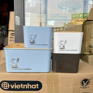 Hộp Đựng Giấy Để Bàn Nắp Nhựa Giả Gỗ, Hộp Giấy Ăn Hình Vuông Đa Năng Để Bàn Tiện Dụng 2738/2739
